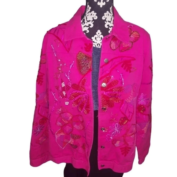 LAURA Ashley Pink Embellished jacket - Picture 1 of 3